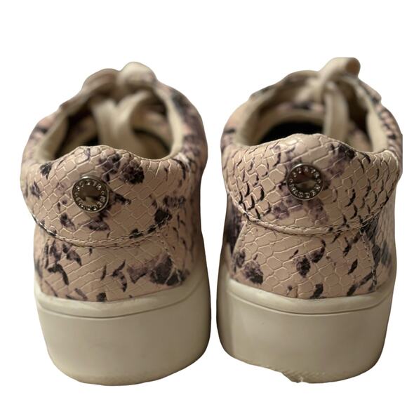 Steve Madden Women's Berties Pink Blush Snakeskin Platform Leather Sneakers 5.5M - Picture 5 of 9
